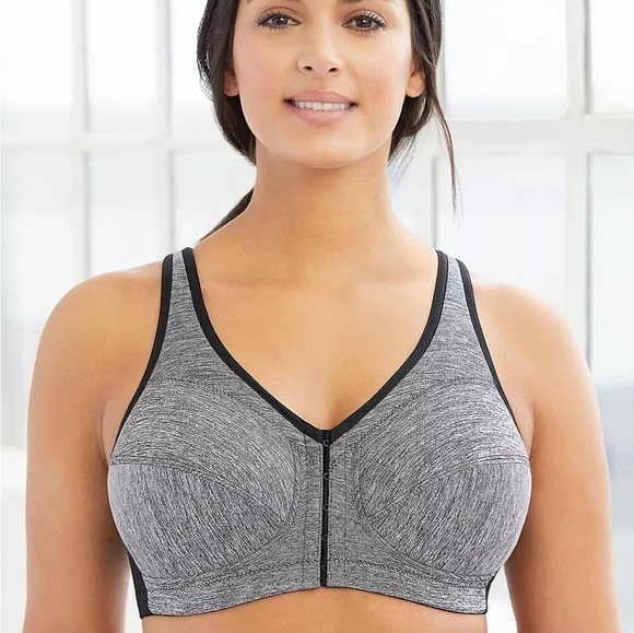 GLAMORISE Gray black Heather Magic Lift Posture Back wireless  sz 46 C Bra WL210 - Picture 1 of 7